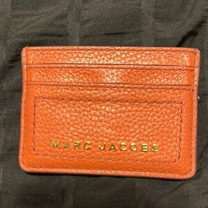 Marc Jacobs Tangerine Leather Card Holder